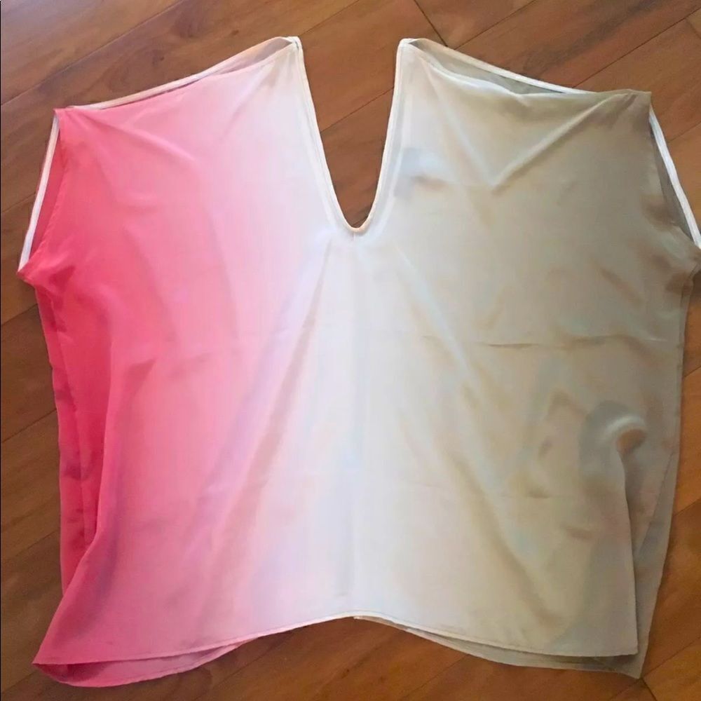 Cold shoulder Ombré Karina Grimaldi Silk top